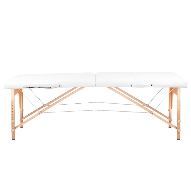 Folding tattoo table wooden Comfort 2 segment white