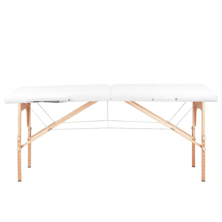 Folding tattoo table wooden Comfort 2 segment white