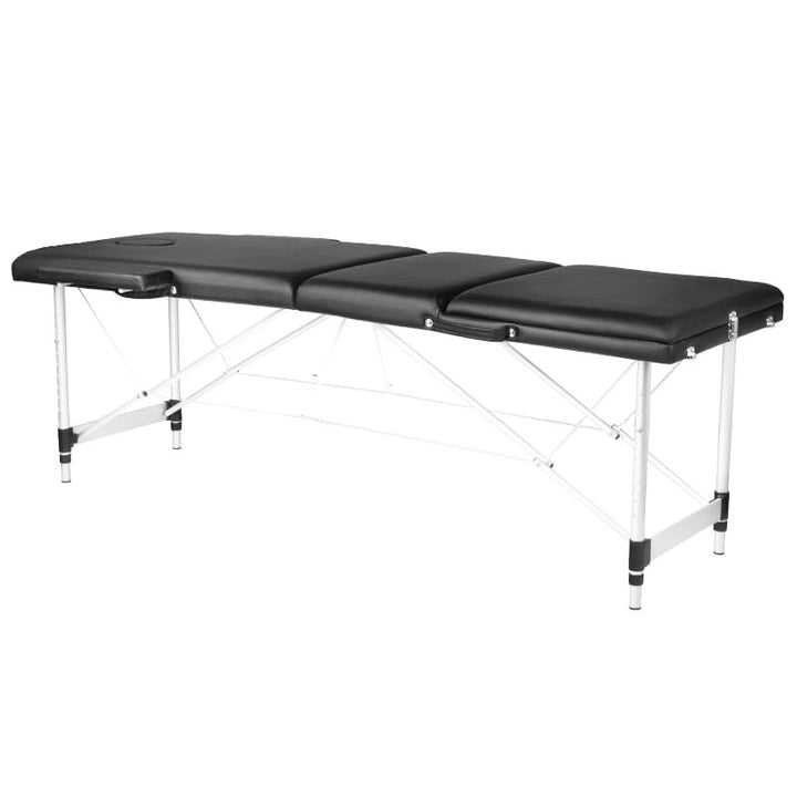 Folding tattoo table aluminum Comfort 3 segment black