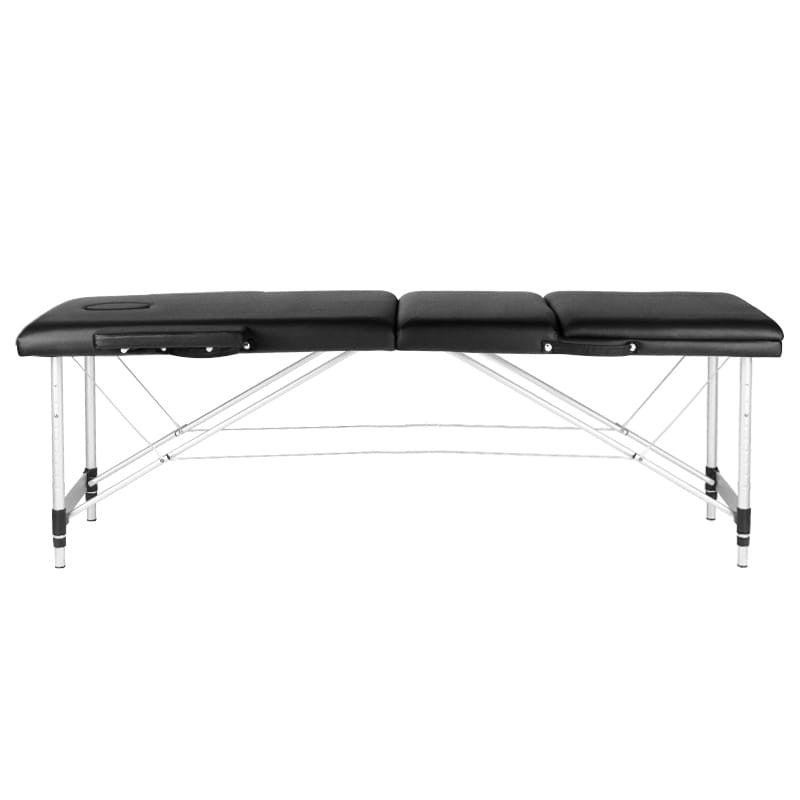 Folding tattoo table aluminum Comfort 3 segment black