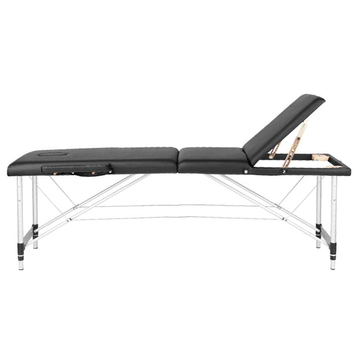 Folding tattoo table aluminum Comfort 3 segment black