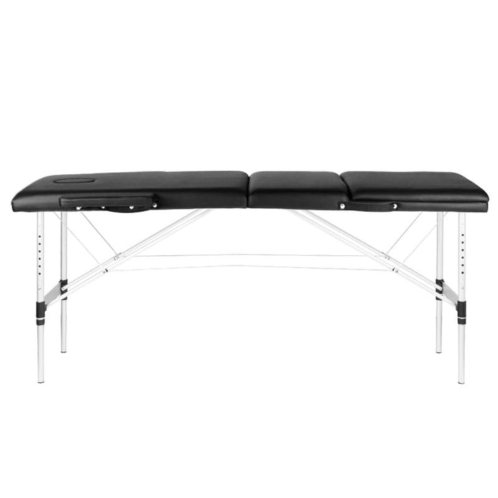 Folding tattoo table aluminum Comfort 3 segment black