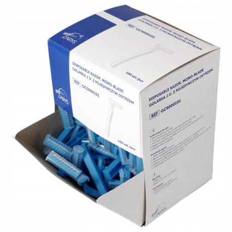 Máquina de afeitar médica desechable con hoja única 100 unidades