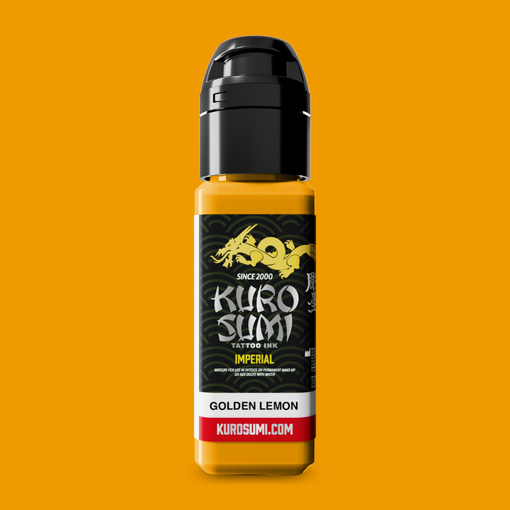 Kuro Sumi Imperial Tattoo Ink Golden Lemon 22ml - Tinta para Tatuaje