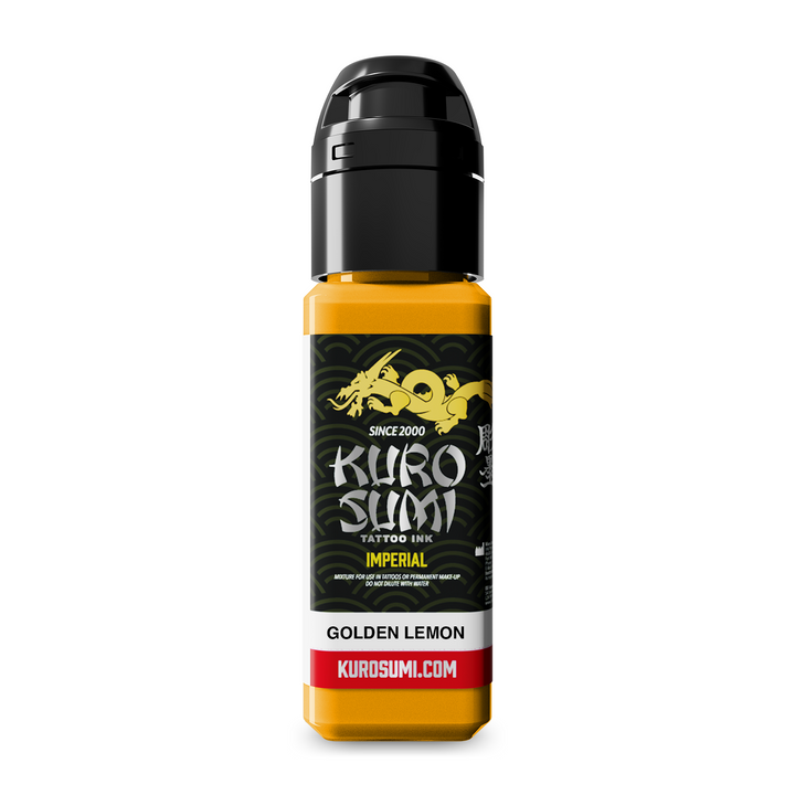 Kuro Sumi Imperial Tattoo Ink Golden Lemon 22ml - Tinta para Tatuaje