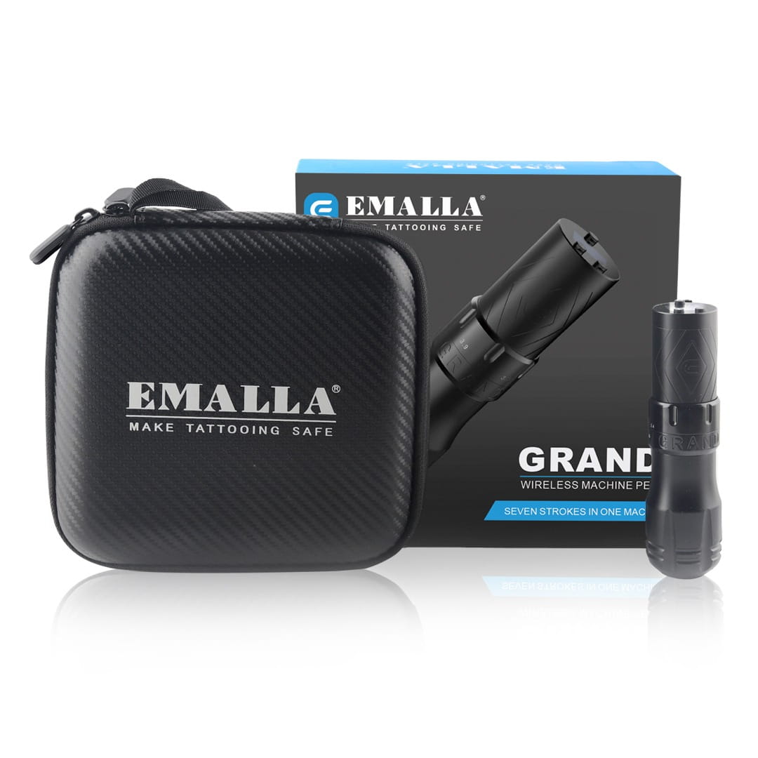 EMALLA GRAND Machine à Tatouer Sans Fil de Type PEN - 7 Vitesses