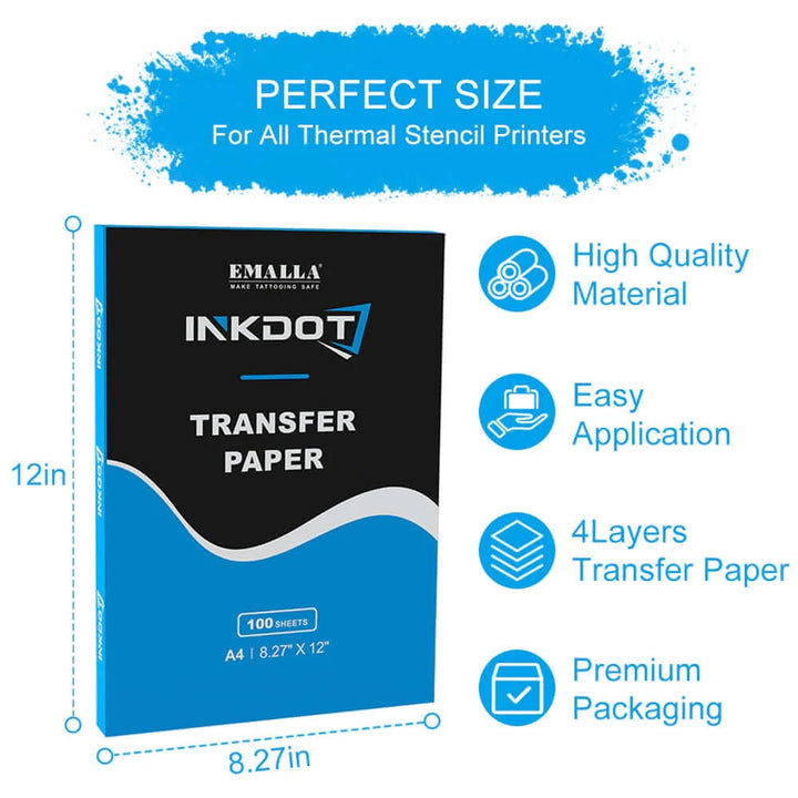 Thermal Paper for Tattoo Pattern Transfer EMALLA INKDOT