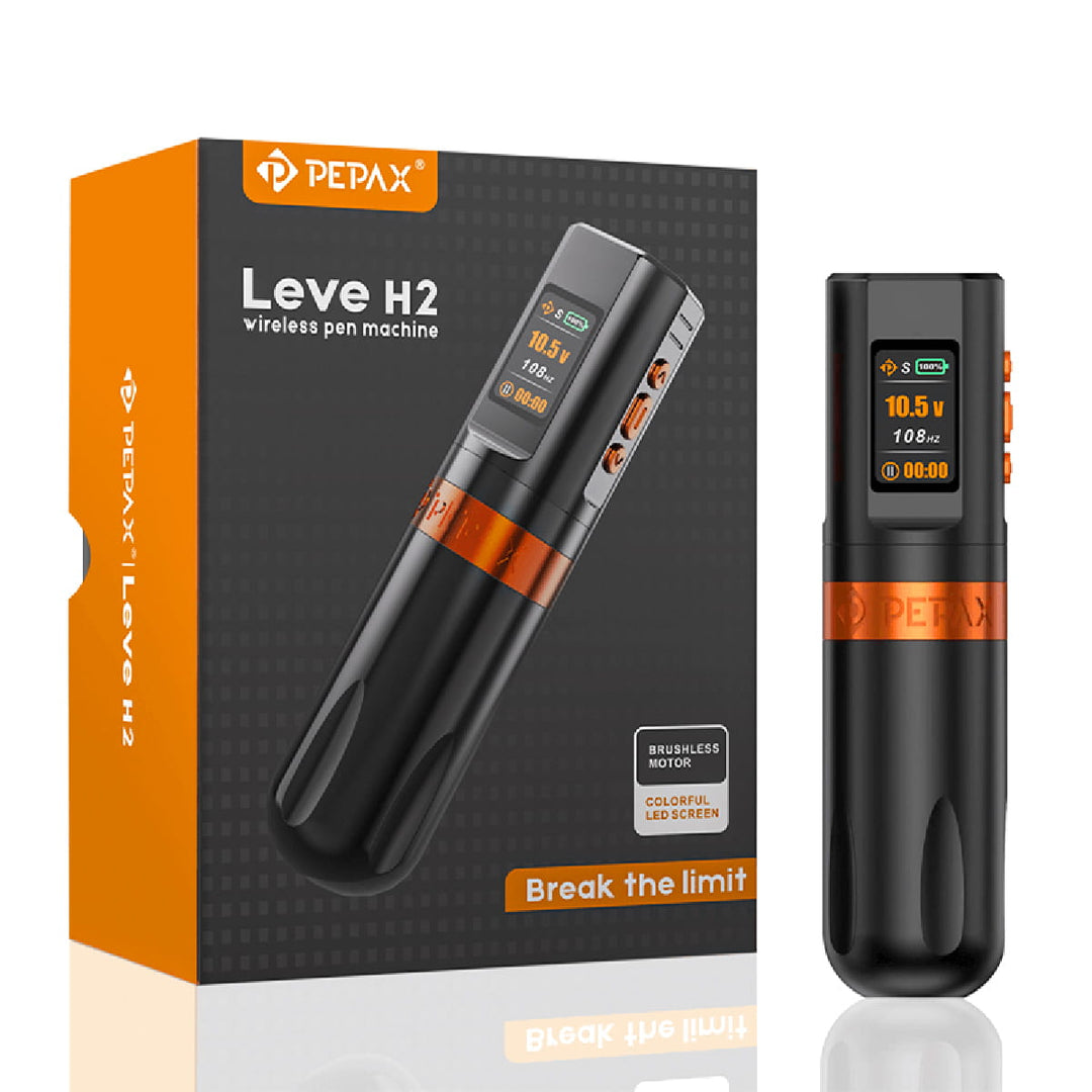 PEPAX LEVE H2 macchinetta per tatuaggi wireless tipo PEN + due batterie
