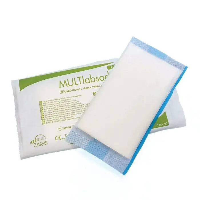 Healing Compresses 10x10cm 25pcs STERILE MULTIabsorb Highly Absorbent