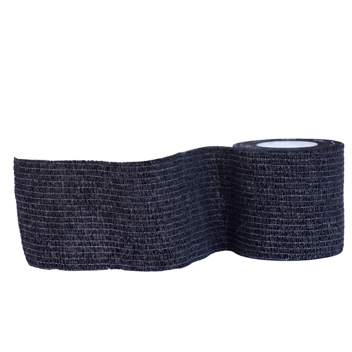 Kohäsiver selbstklebender Griffverband 5cm x 4,5m Schwarz