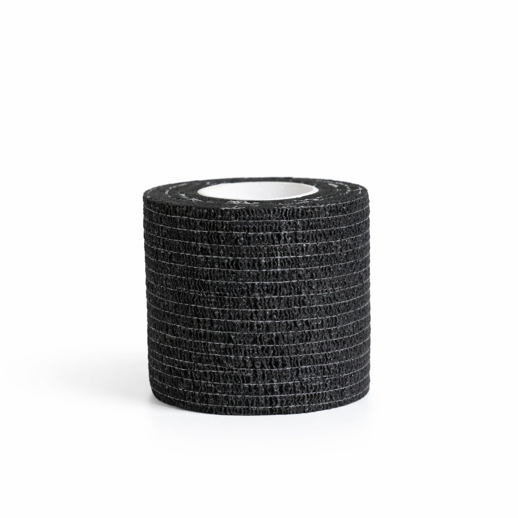 Kohäsiver selbstklebender Griffverband 5cm x 4,5m Schwarz