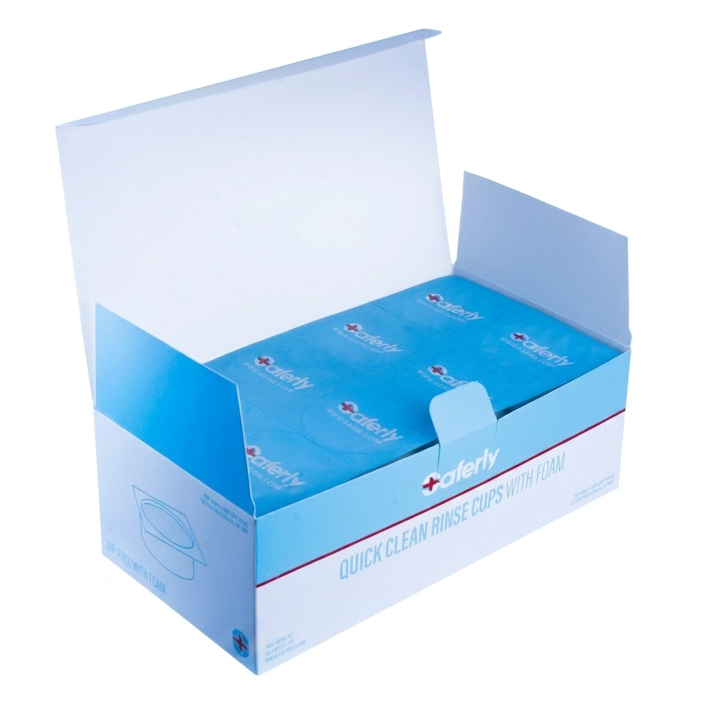 Saferly - Bicchierini per risciacquo con spugna, 24 pz.