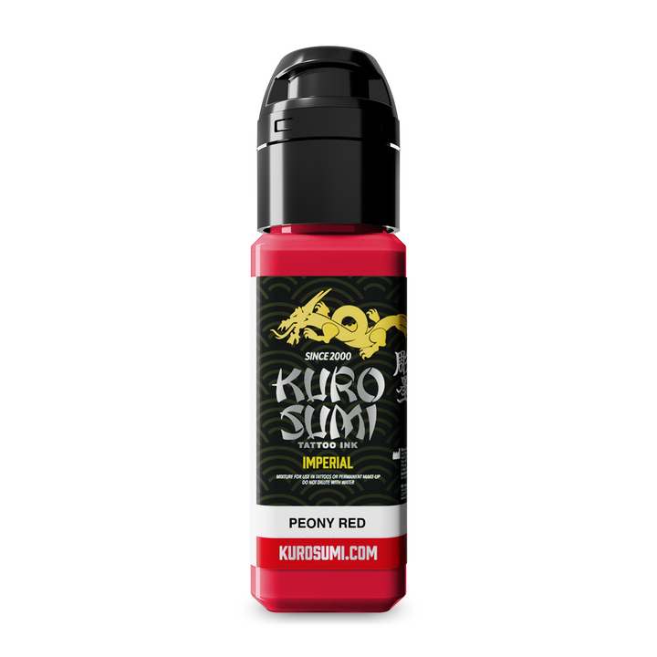 Kuro Sumi Imperial Tattoo Ink Peony Red 22ml - Tätowierfarbe