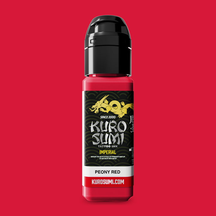 Kuro Sumi Imperial Tattoo Ink Peony Red 22ml - Tätowierfarbe