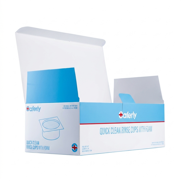 Saferly - Bicchierini per risciacquo con spugna, 24 pz.